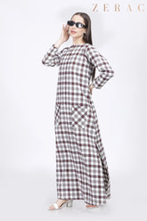 Plaid Slit Dress- Test